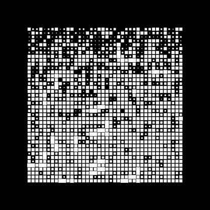 Block fat square asemic asset pack / 69 loops