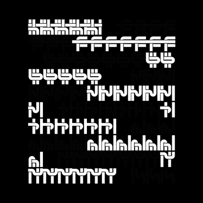 Block fat square asemic asset pack / 69 loops