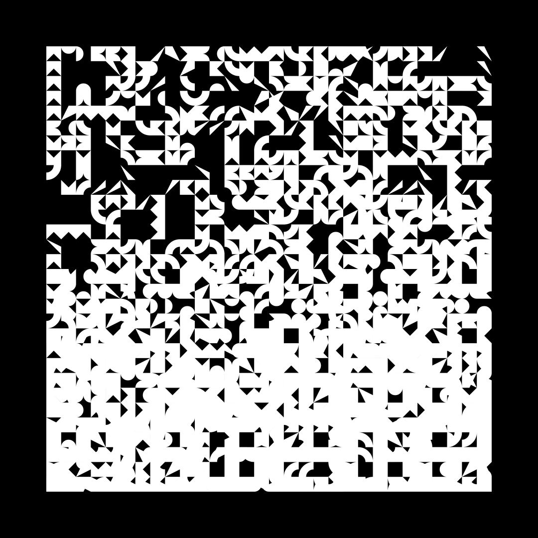 Block fat square asemic asset pack / 69 loops