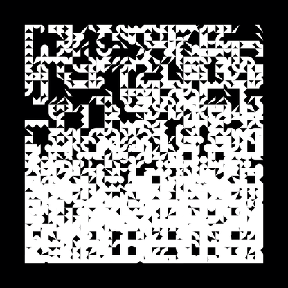Block fat square asemic asset pack / 69 loops
