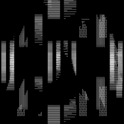 Block fat square asemic asset pack / 69 loops