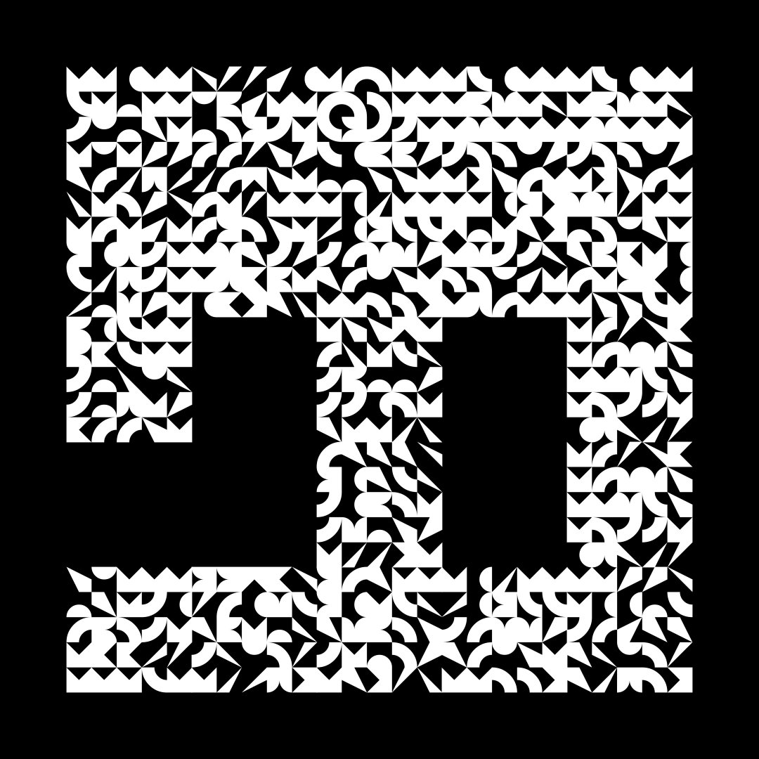 Block fat square asemic asset pack / 69 loops