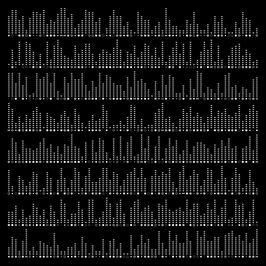 Block fat square asemic asset pack / 69 loops