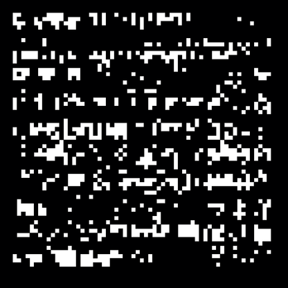 Block fat square asemic asset pack / 69 loops