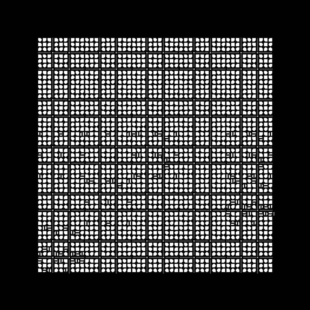 Block fat square asemic asset pack / 69 loops