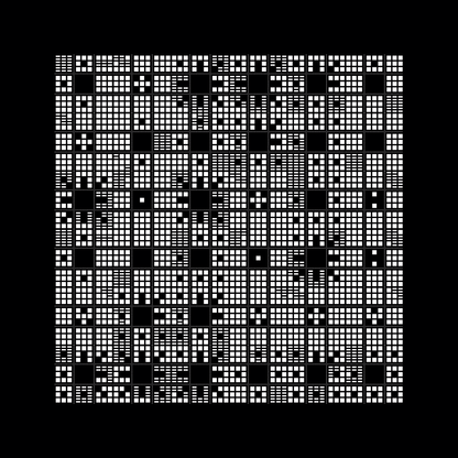Block fat square asemic asset pack / 69 loops