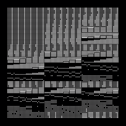 Block fat square asemic asset pack / 69 loops