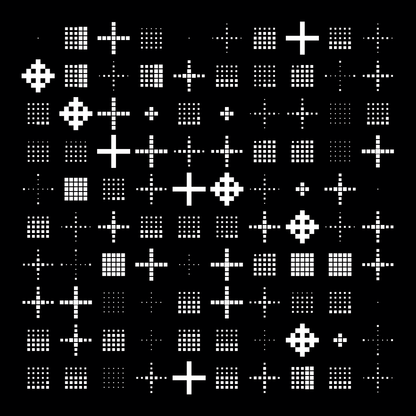 Block fat square asemic asset pack / 69 loops