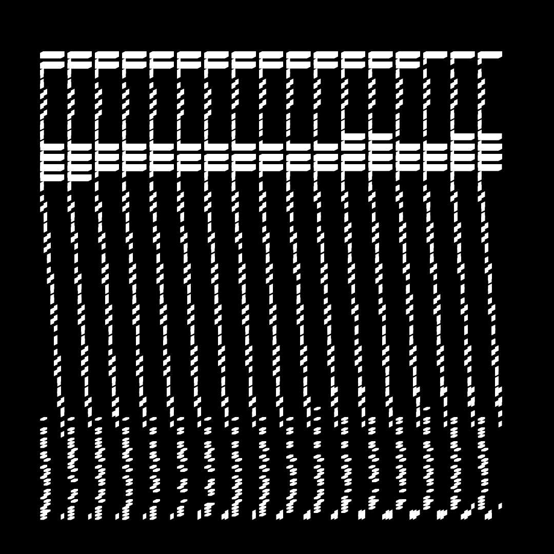 Block fat square asemic asset pack / 69 loops