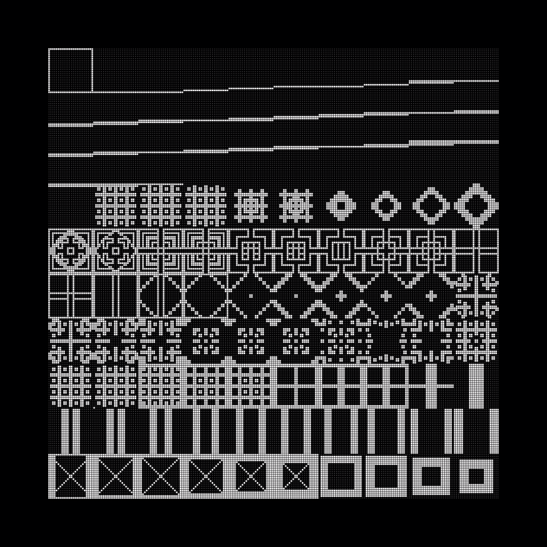 Block fat square asemic asset pack / 69 loops