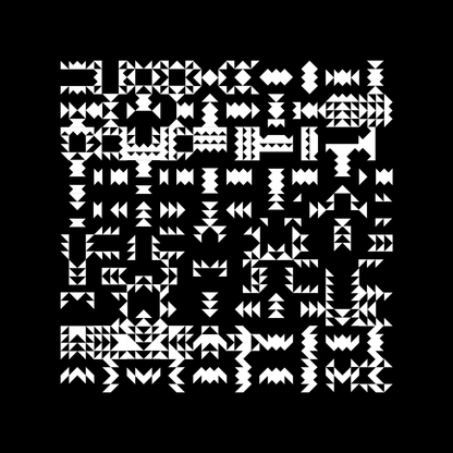 Block fat square asemic asset pack / 69 loops
