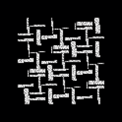 Block fat square asemic asset pack / 69 loops