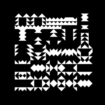 Block fat square asemic asset pack / 69 loops