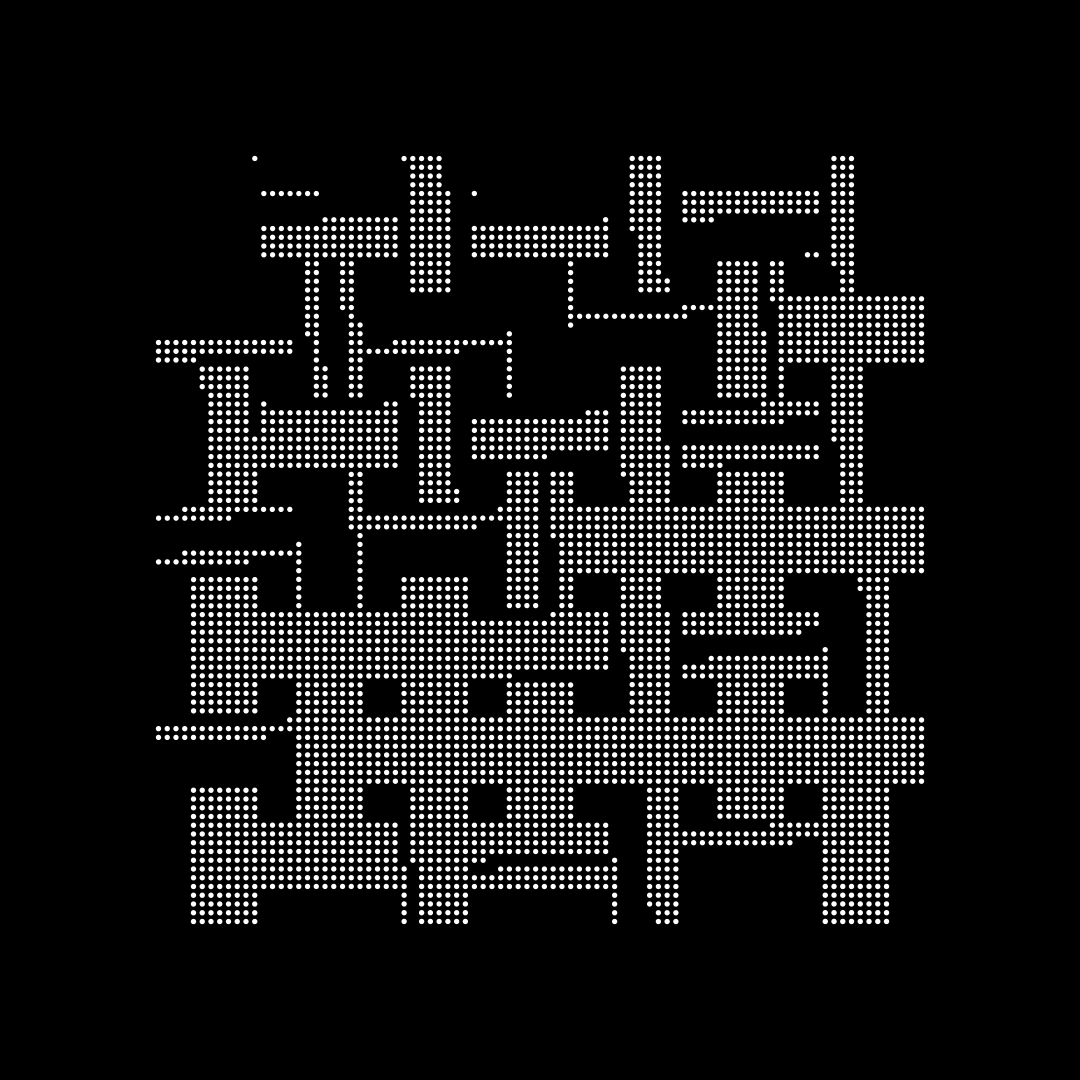 Block fat square asemic asset pack / 69 loops