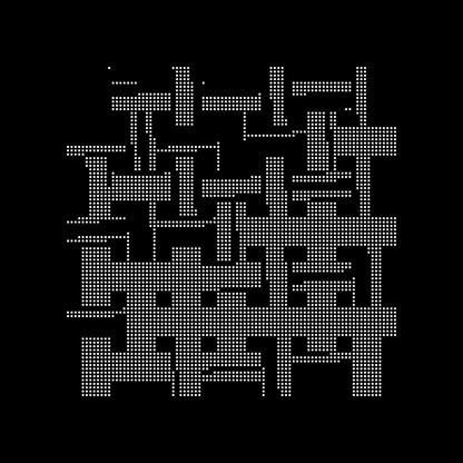 Block fat square asemic asset pack / 69 loops