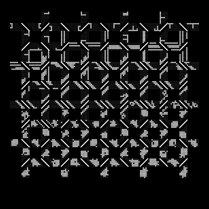 Block fat square asemic asset pack / 69 loops