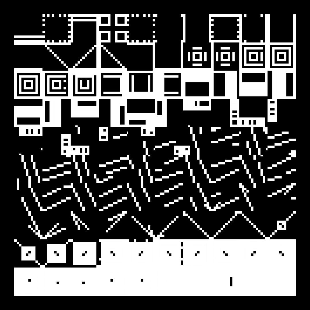 Block fat square asemic asset pack / 69 loops