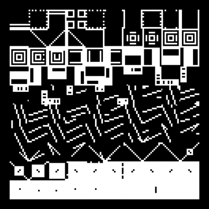 Block fat square asemic asset pack / 69 loops