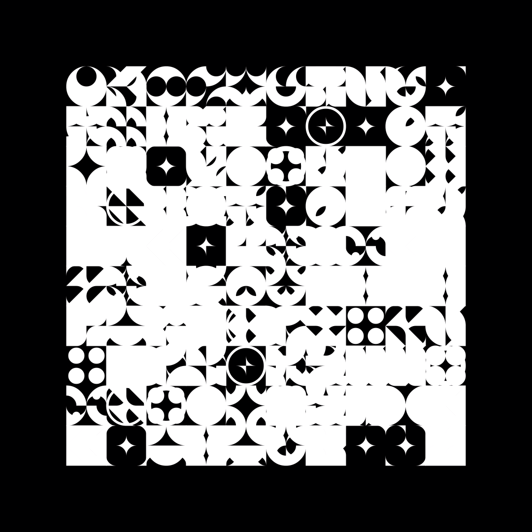 Block fat square asemic asset pack / 69 loops