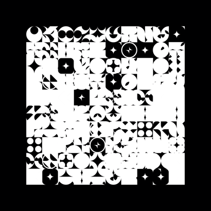 Block fat square asemic asset pack / 69 loops