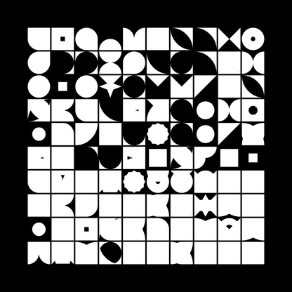 Block fat square asemic asset pack / 69 loops