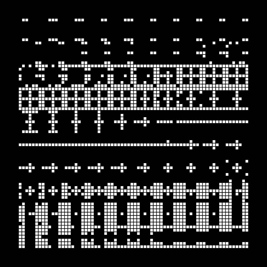 Block fat square asemic asset pack / 69 loops