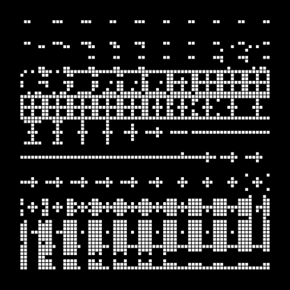 Block fat square asemic asset pack / 69 loops