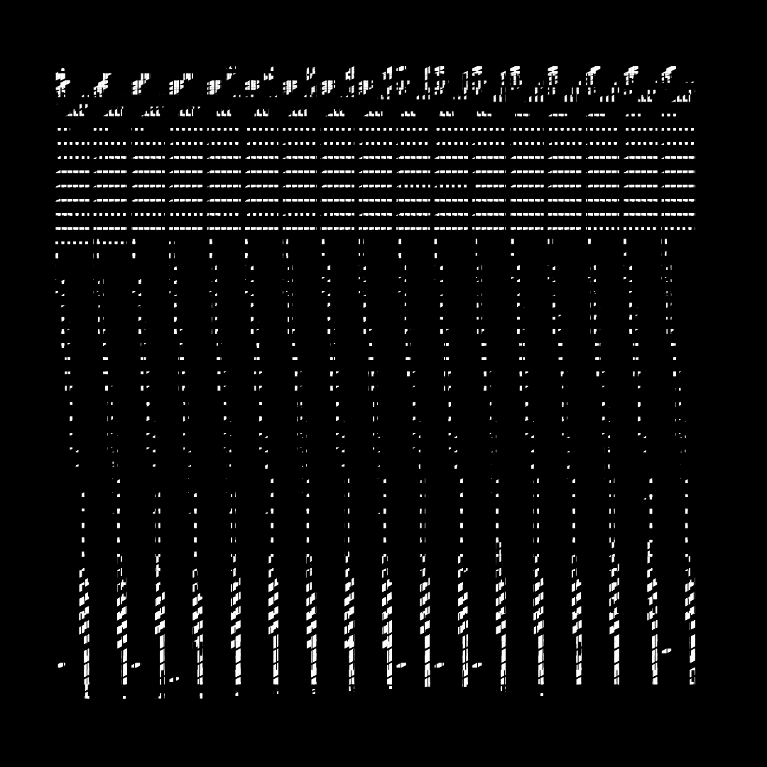 Block fat square asemic asset pack / 69 loops