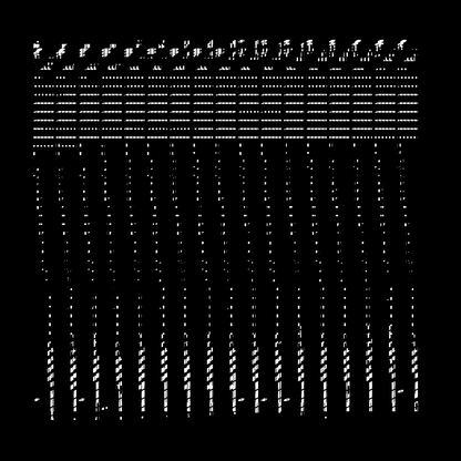 Block fat square asemic asset pack / 69 loops