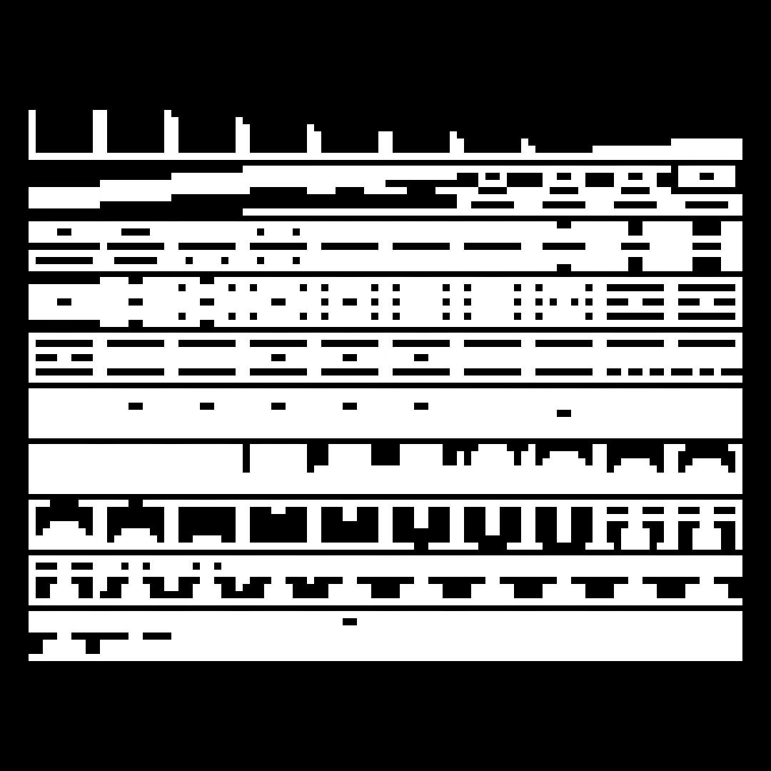 Block fat square asemic asset pack / 69 loops