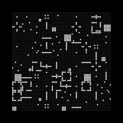 Block fat square asemic asset pack / 69 loops