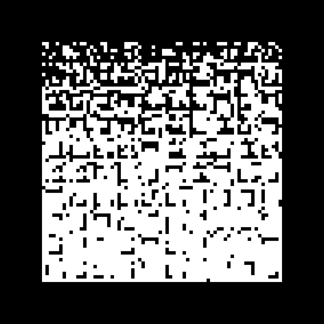 Block fat square asemic asset pack / 69 loops