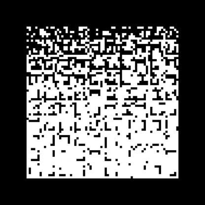 Block fat square asemic asset pack / 69 loops