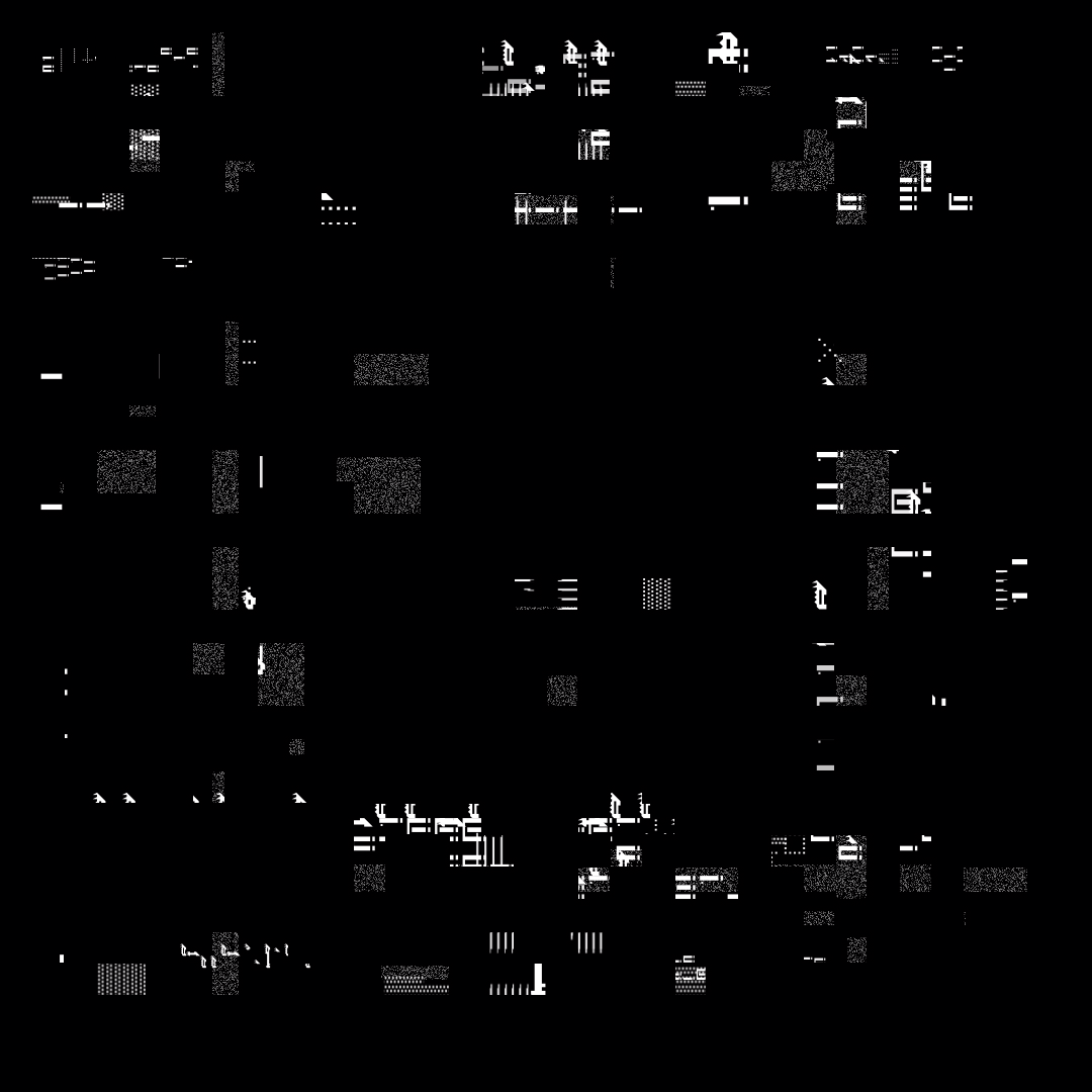 Block fat square asemic asset pack / 69 loops