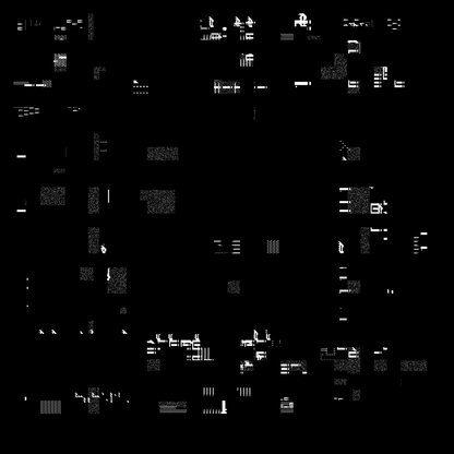 Block fat square asemic asset pack / 69 loops