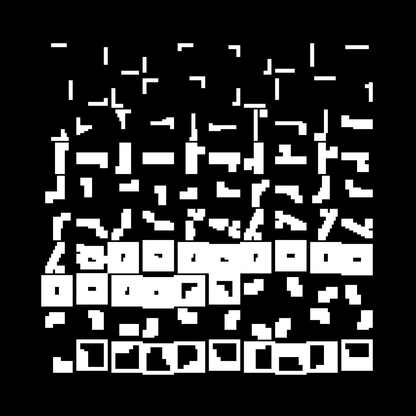 Block fat square asemic asset pack / 69 loops