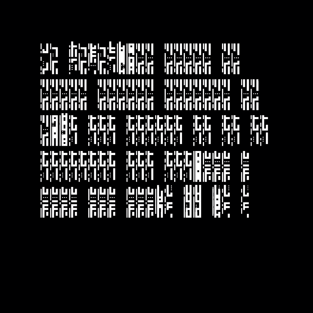 Block paragraph square asemic asset pack / 25 loops