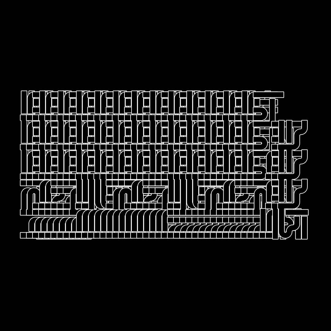 Block paragraph square asemic asset pack / 25 loops