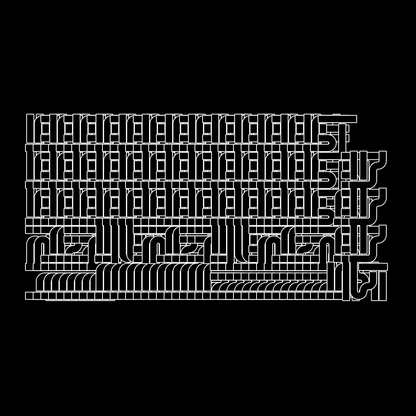 Block paragraph square asemic asset pack / 25 loops