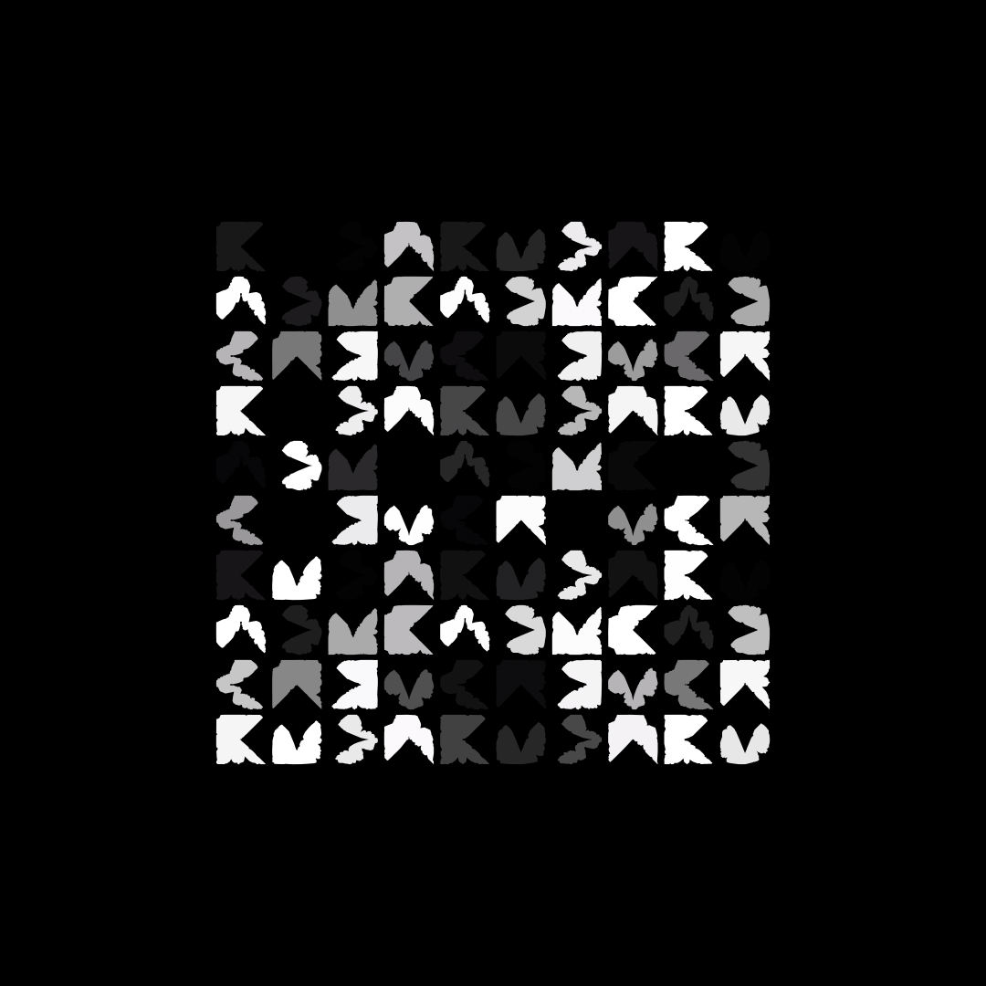 Block paragraph square asemic asset pack / 25 loops
