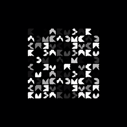 Block paragraph square asemic asset pack / 25 loops