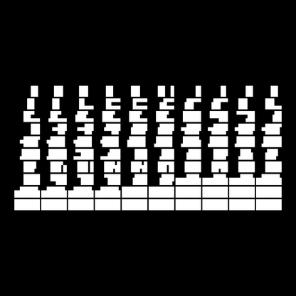 Block paragraph square asemic asset pack / 25 loops