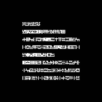 Block paragraph square asemic asset pack / 25 loops