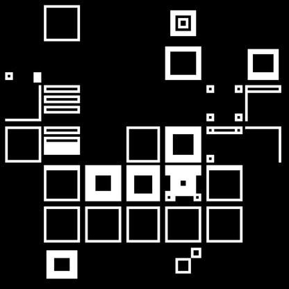 Block paragraph square asemic asset pack / 25 loops