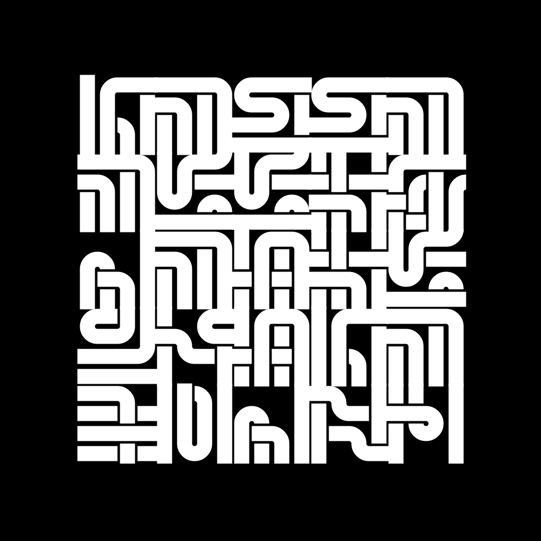 Block paragraph square asemic asset pack / 25 loops