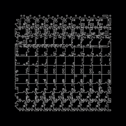 Block paragraph square asemic asset pack / 25 loops