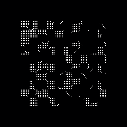 Block paragraph square asemic asset pack / 25 loops