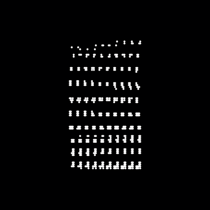 Block vertical square asemic asset pack / 28 loops