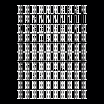 Block vertical square asemic asset pack / 28 loops