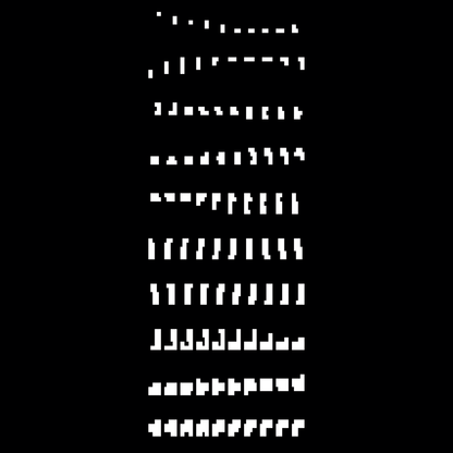 Block vertical square asemic asset pack / 28 loops
